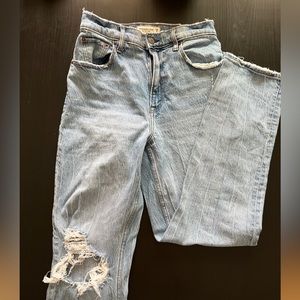 Abercrombie and Fitch The 90s Straight, Ultra High-rise Jeans